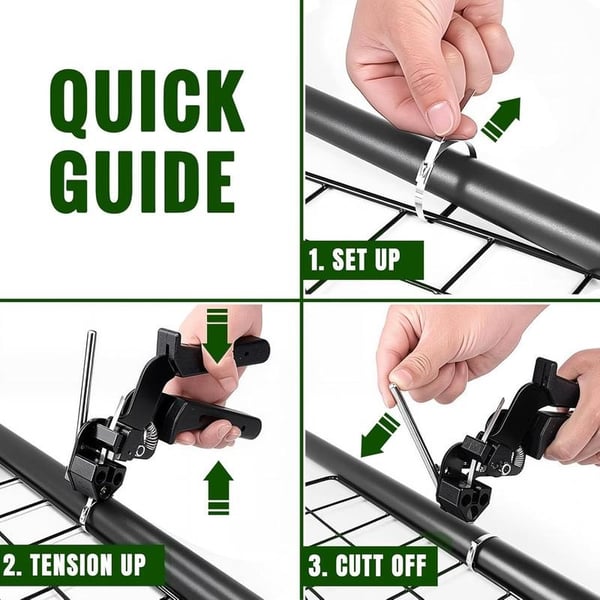 Stainless Steel Cable Tie Gun with Metal Fasteners