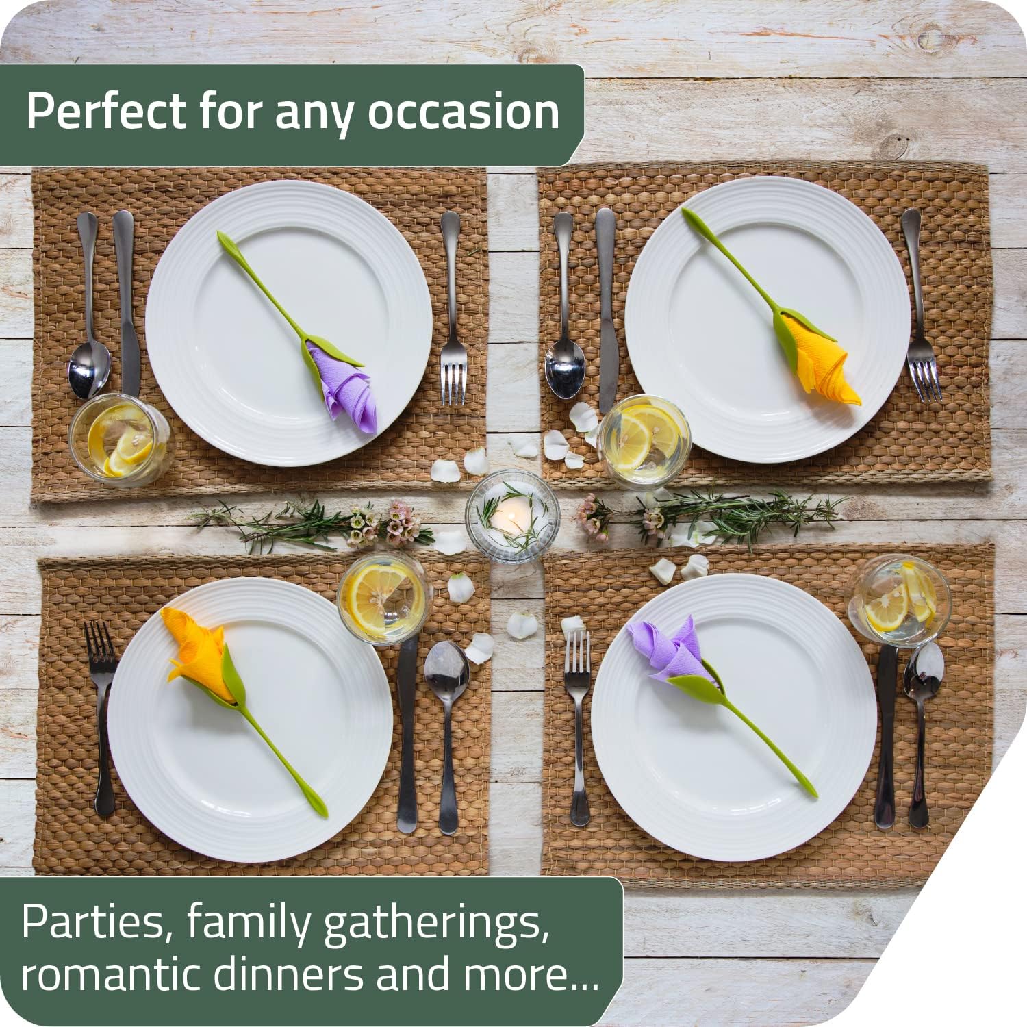 BloomCrest™ — Instantly Transform Your Table Into a Stunning Floral Celebration (set of 4)
