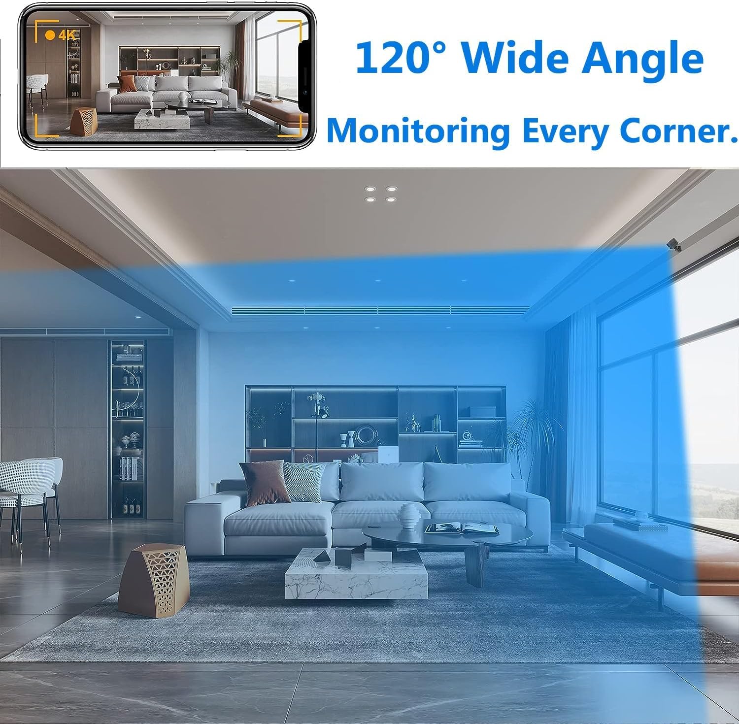 Indoor Surveillance Camera | Motion Sensing & Night Vision | Wi-Fi Enabled | SecureView