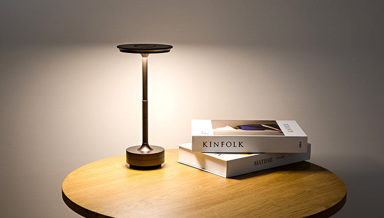 Wireless LED Desk Lamp with Touch Dimmer – Aluminum, IP44