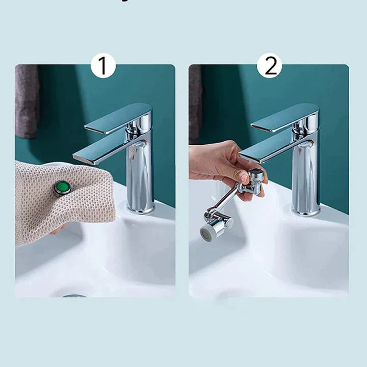 TwistFlow™ Faucet Extension — Effortless Cleaning that Reaches Every Corner Without the Strain