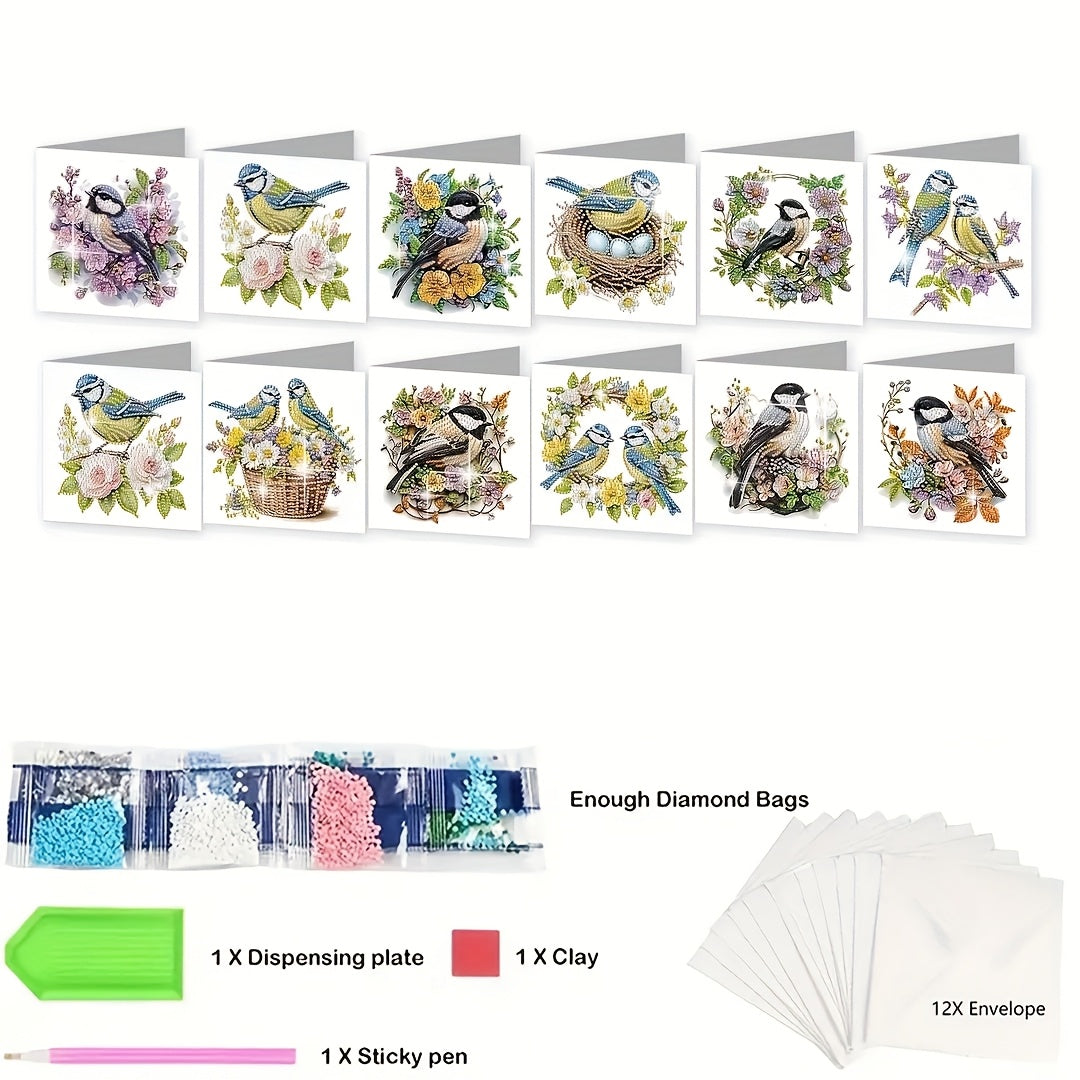 Set of 12 Greeting Cards for Diamond Painting