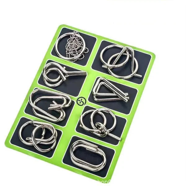 Metal Puzzle Set with 8 Pieces for Puzzle Enthusiasts