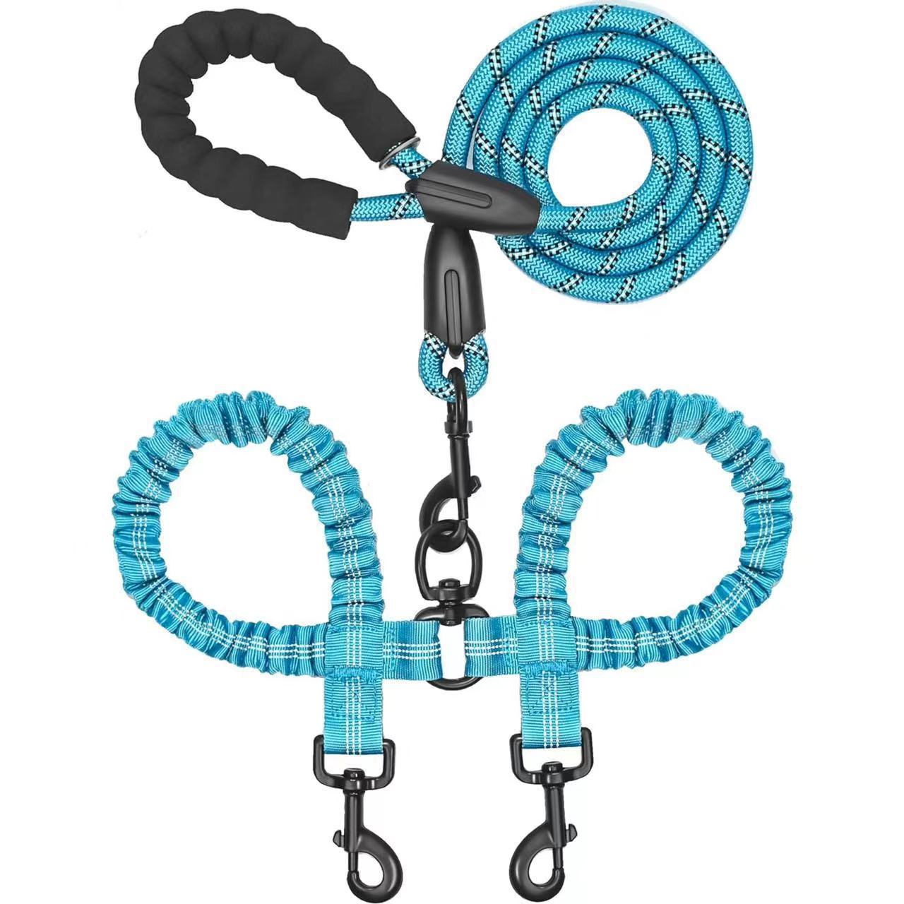 VersaTether™ — Effortless, Tangle-Free Control for Happier, Calmer Walks with Two Dogs
