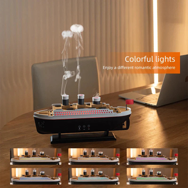 Luxury Ship Aromatherapy Humidifier - Infuse Your Space with Silky Mist