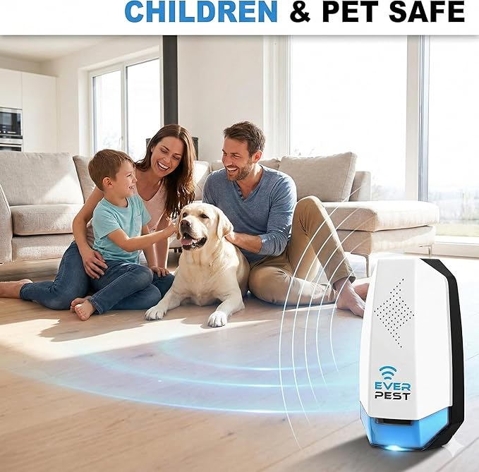 Set of 2 Ultrasonic Pest Repellers with Night Light