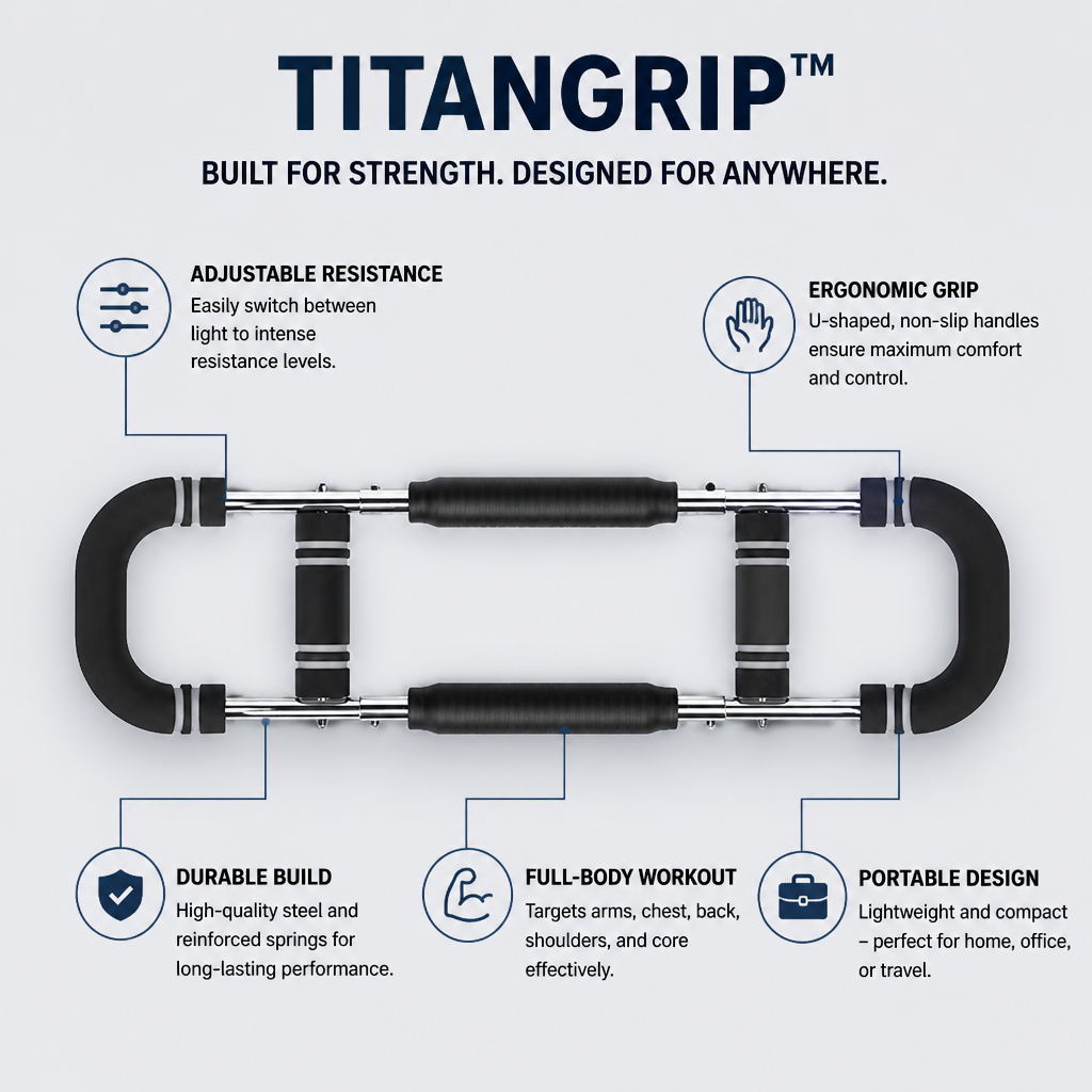 TitanGrip™ — Build Unstoppable Strength Anytime, Anywhere with Effortless Power