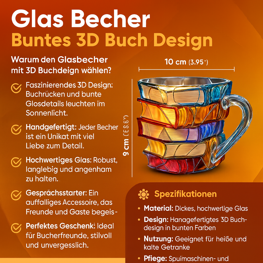 Mug | 3D Novel Design Cup | Handmade & Vibrant | For Coffee & Tea | BookLume