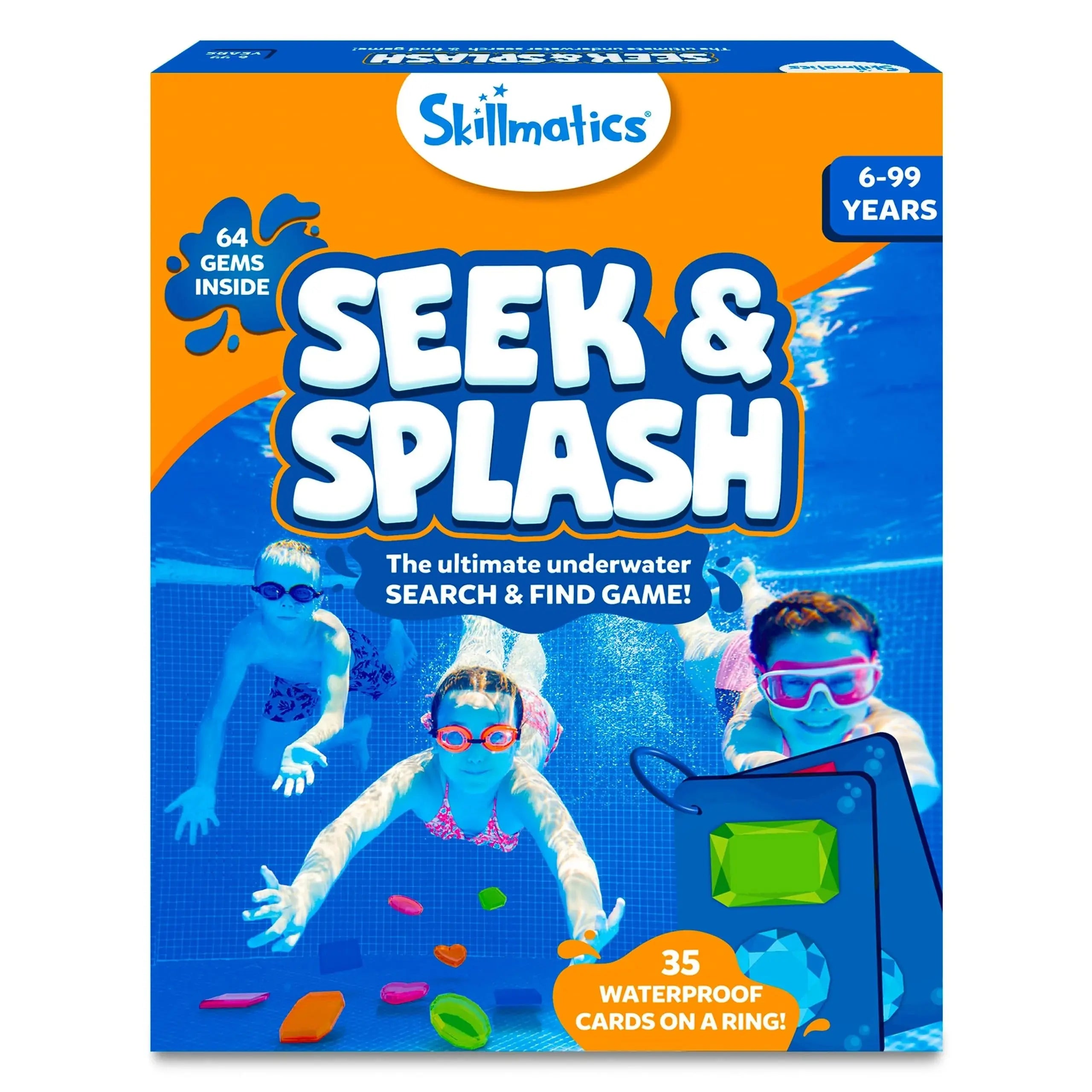 Underwater Pool Treasure Game with Waterproof Gems and Cards