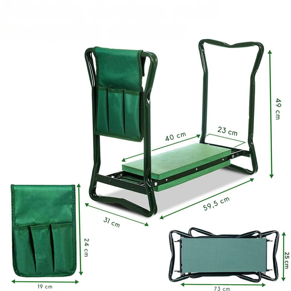 Foldable Garden Kneeling Pad | Knee-Comfort Design | Dual Seat & Handles | BeetBuddy