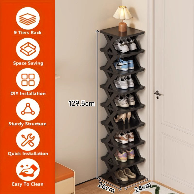 Narrow Shoe Tower Storage Rack