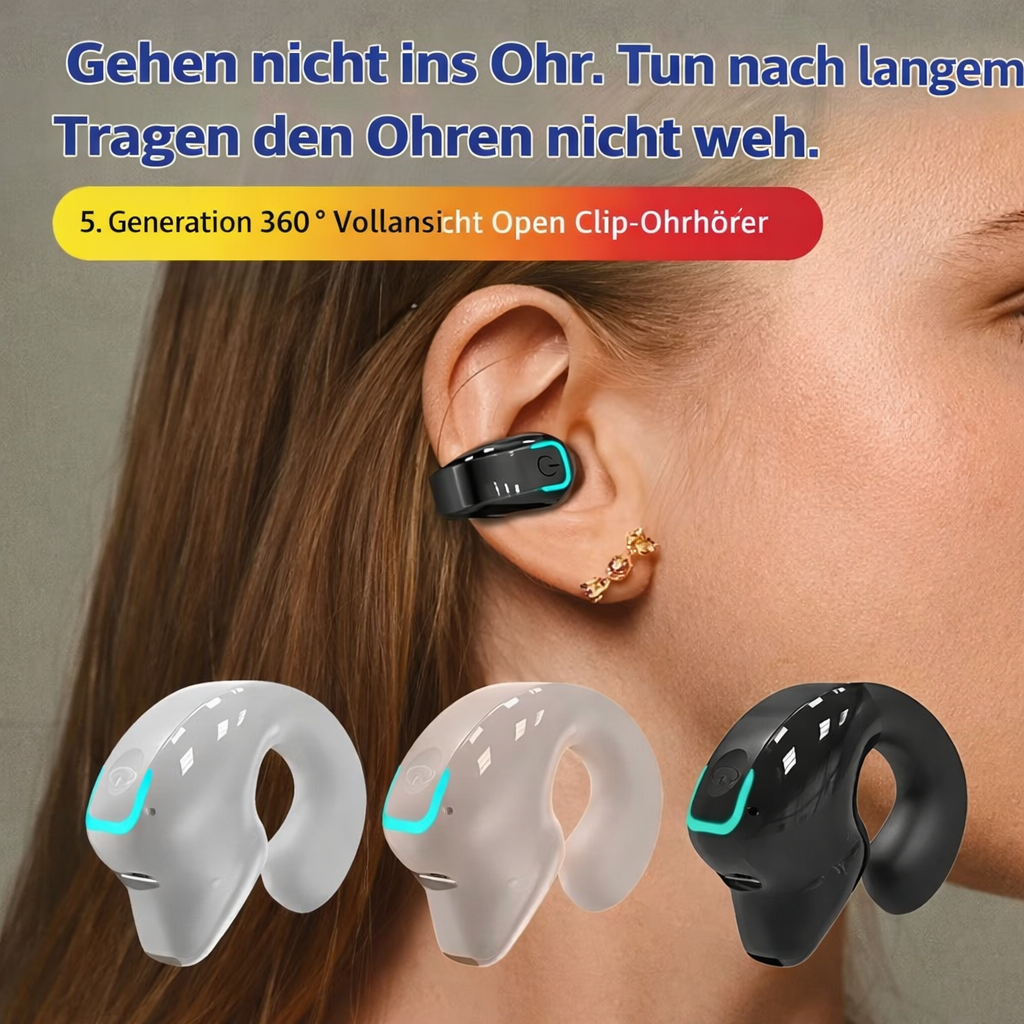 Headphones | Clip-On Style Headphones | Comfortable Fit & Open Sound Experience | AeroClip