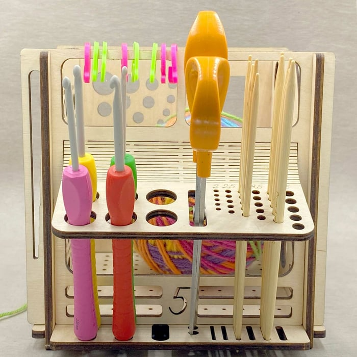 Tangle-Free Crafting Joy | Storage for Needles Scissors Supplies | Seamless Thread Movement Without Snags | KnitNest