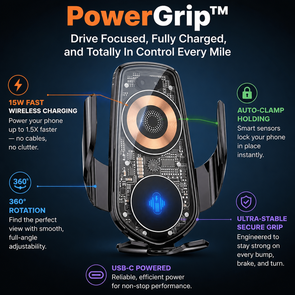 PowerGrip™ — Drive Focused, Fully Charged, and Totally In Control Every Mile