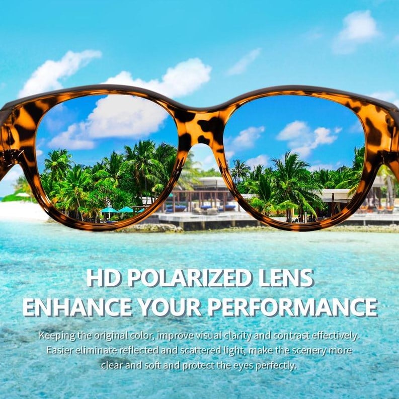 Oversized Cat-Eye Sunglasses with UV400 Polarized Lenses