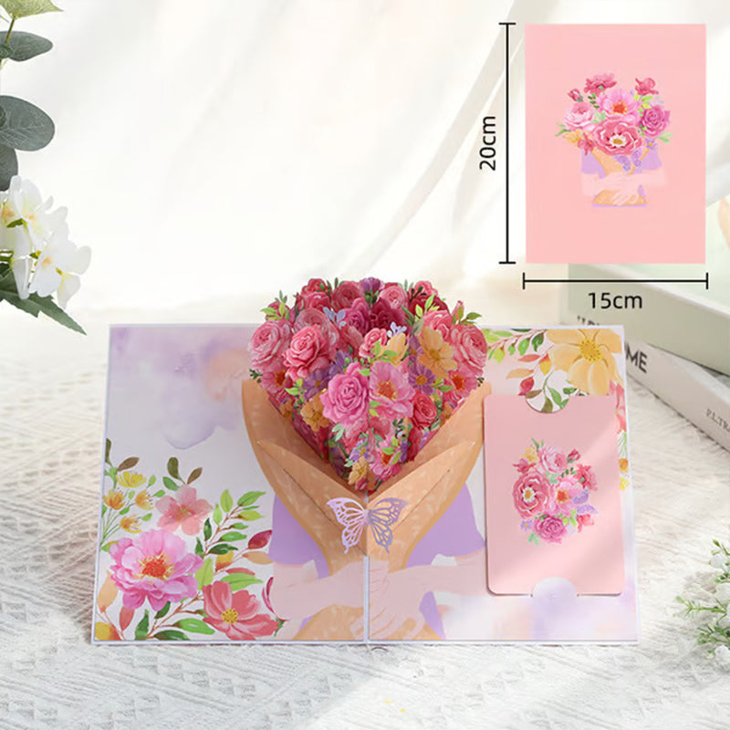 3D Pop-Up Card - Keep Love Alive with Stunning Floral Magic