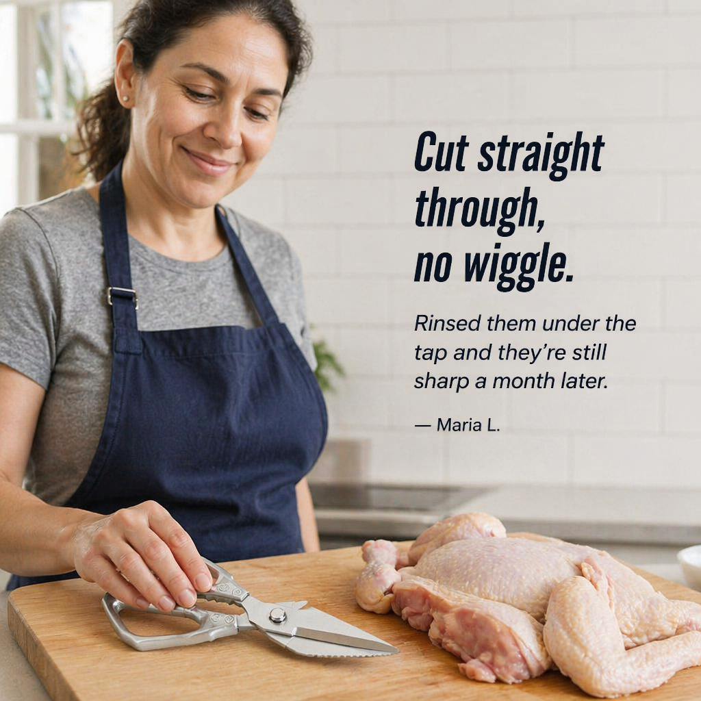 SharpEdgePro™ — Slice Through Chicken Bones, Shells & Herbs In One Snap