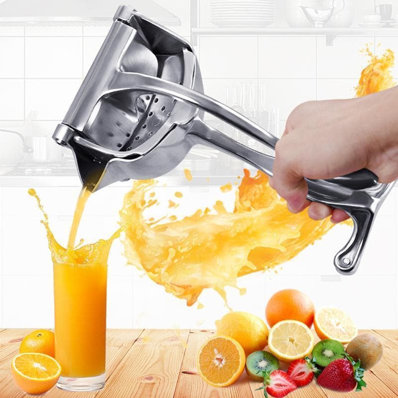 Manual Fruit Juicer | Stainless Steel Citrus Press | Non-Slip Lever Grip | PureSqueeze