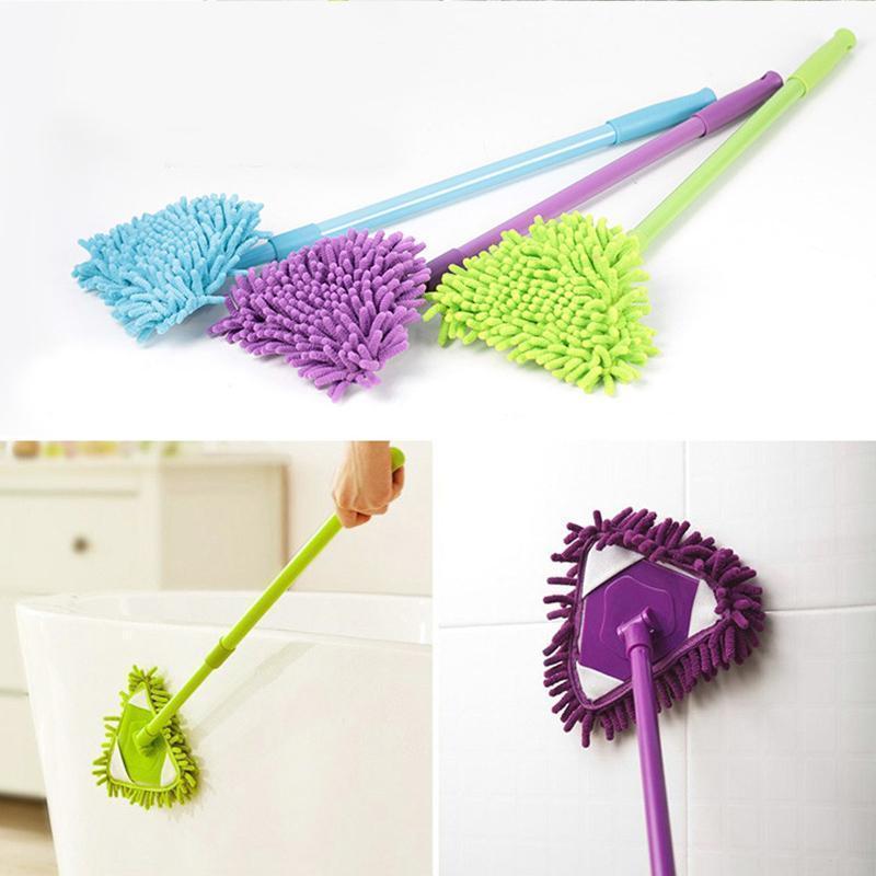 Adjustable Rotatable Triangle Cleaning Mop | 180° Mop Head | Telescopic Pole | Cleaning Mop | Mop Position Angle