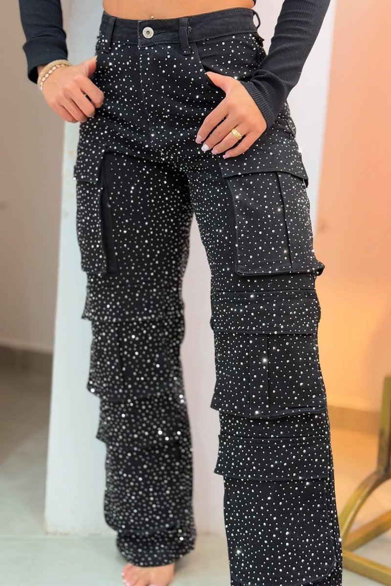 Sky-High Waist Wide Leg Cargo Jeans™ — Own Every Step with Unstoppable Confidence and Street-Smart Edge