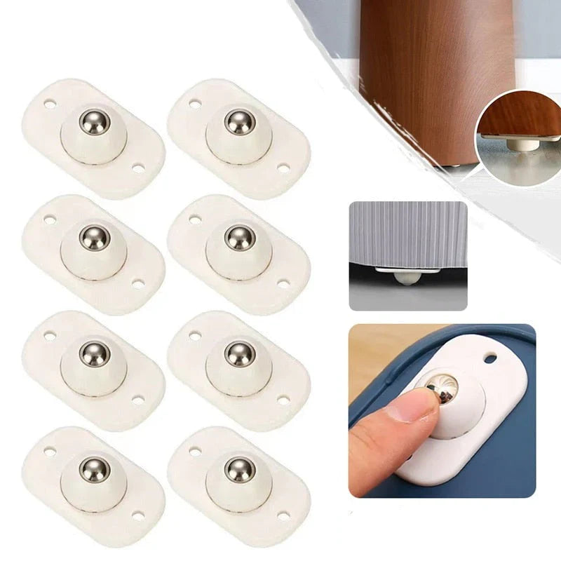 Self-Adhesive Furniture Gliders with Ball Bearings – Set of 8