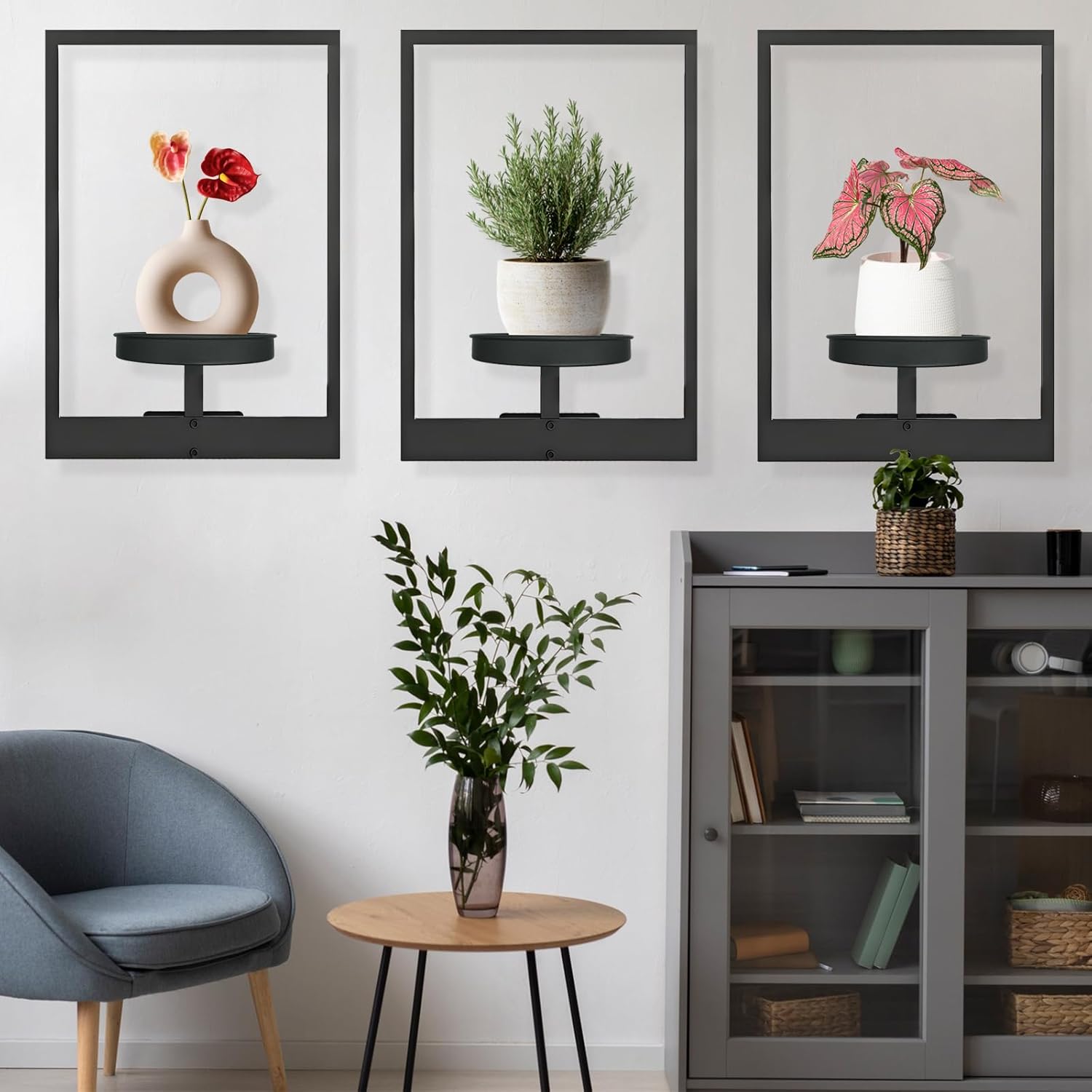 Wall Mounted Plant Holder | Metal Frame | Space-Efficient | Plantify