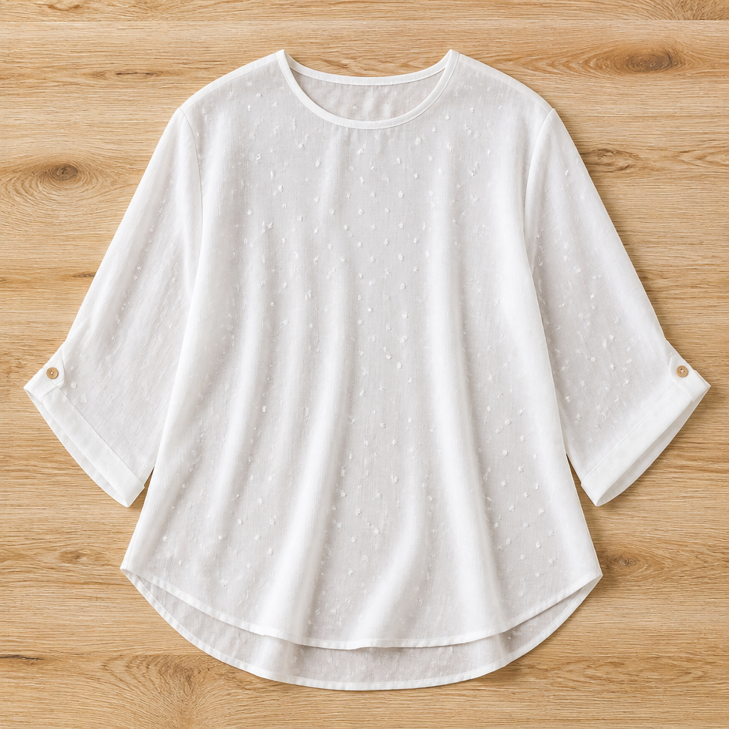VelaraWeave™ Jacquard Top — Wrap Yourself in Soft Elegance That Boosts Confidence All Day