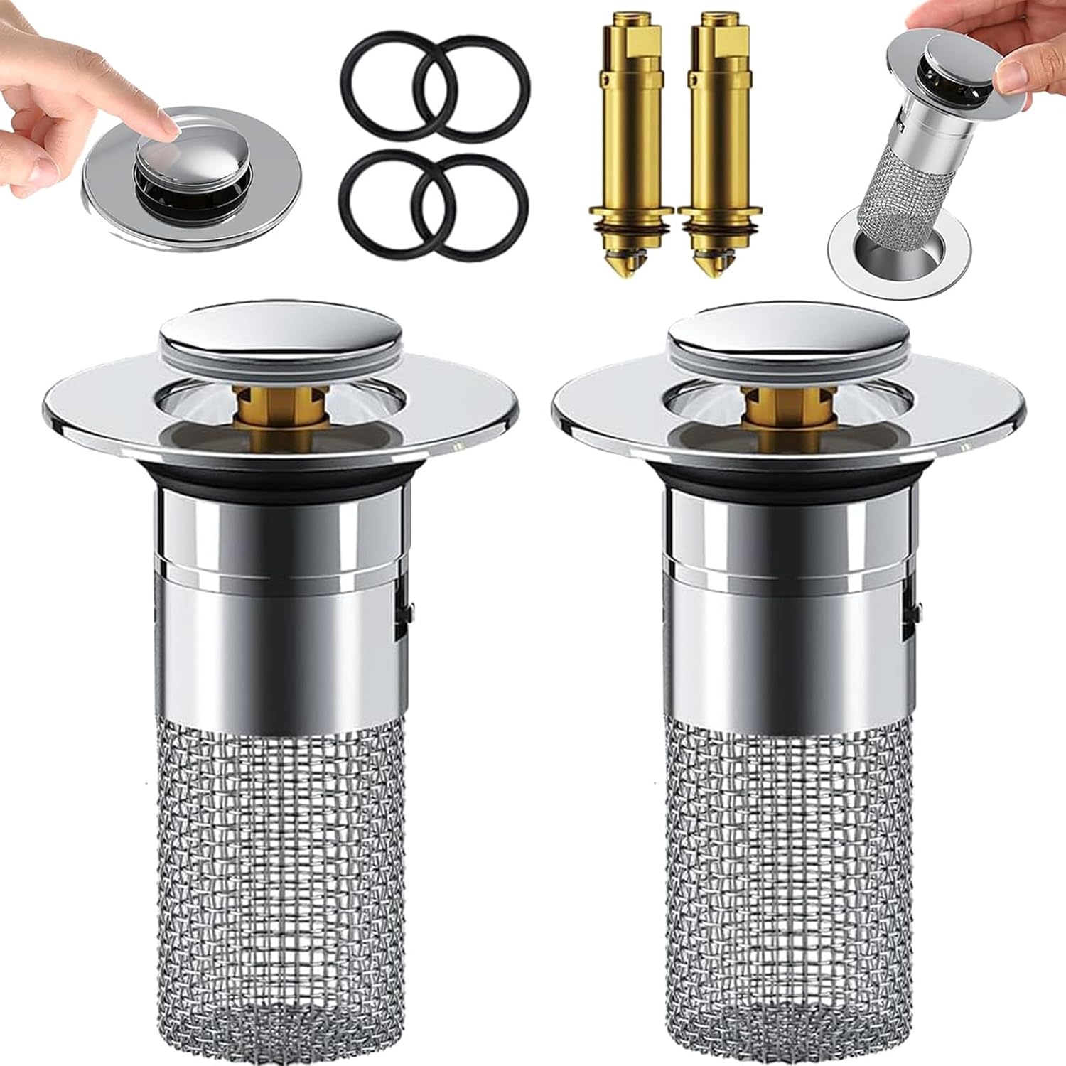 Sink Drain Plug | Stainless Steel Clog-Resistant Filter | FilterPro