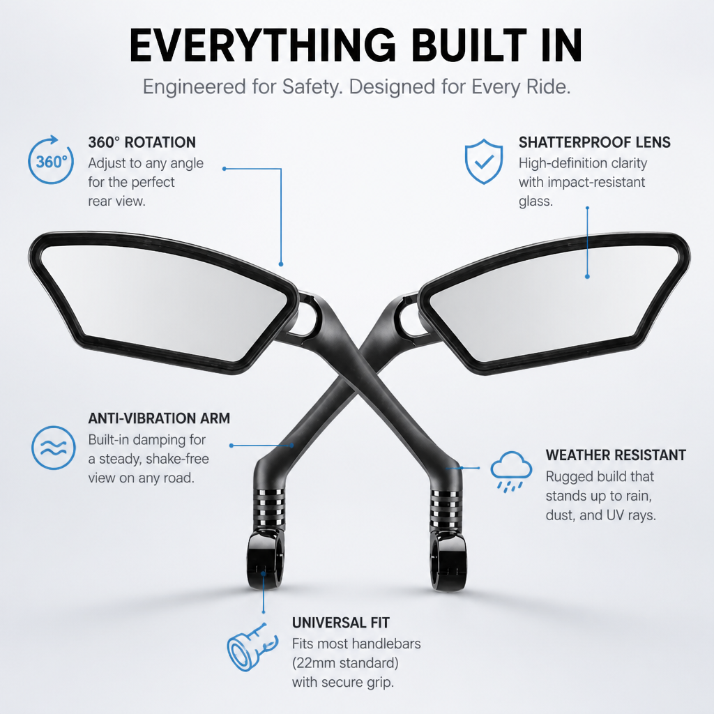 VeloSight™ — Ride with Rock-Solid Confidence and Crystal-Clear Views Every Mile