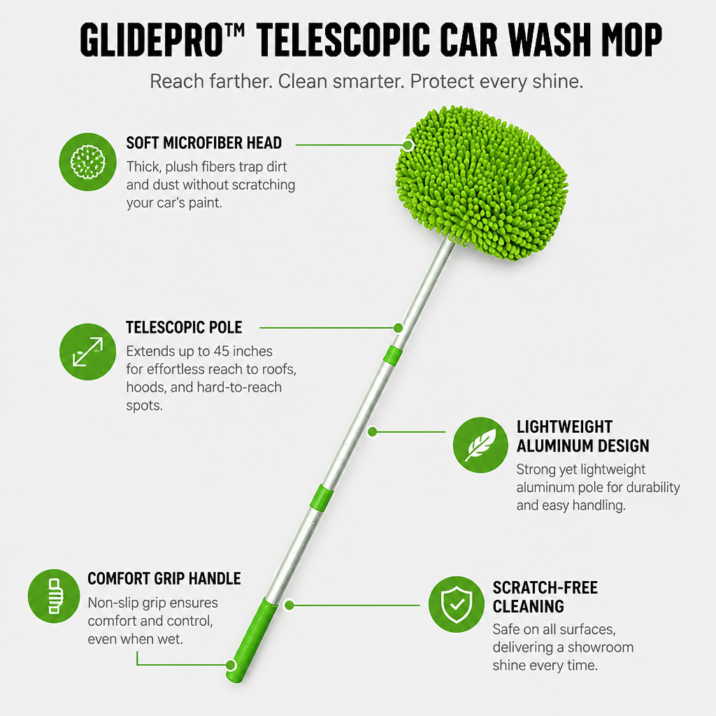 GlidePro™ — Effortless Reach for a Scratch-Free, Showroom Shine Every Time