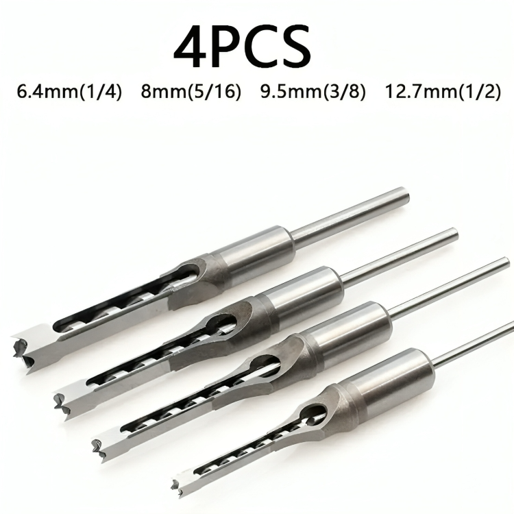 SharpEdge™ Precision Bits — Drill Perfect Square Holes Like a True Pro Every Time