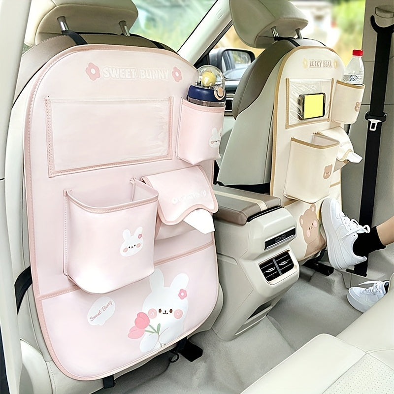 Car Back Seat Organizer with Multiple Compartments