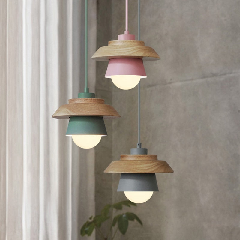 Scandinavian Wooden Hanging Lamp