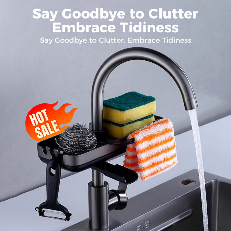 Sink Rack | Speeds Up Sponge and Brush Drying | Clamp-On Mount | SinkSmart