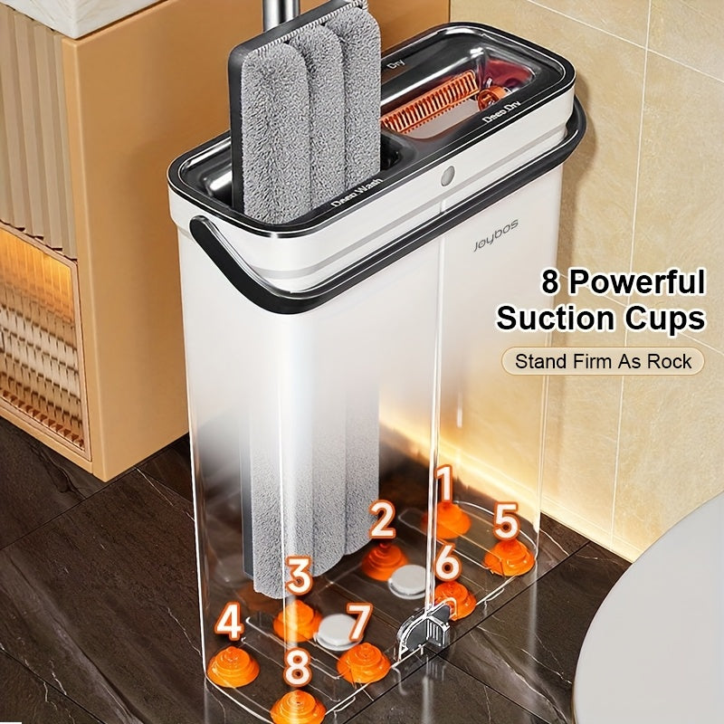 Flat Mop Set with Bucket and Wringing System