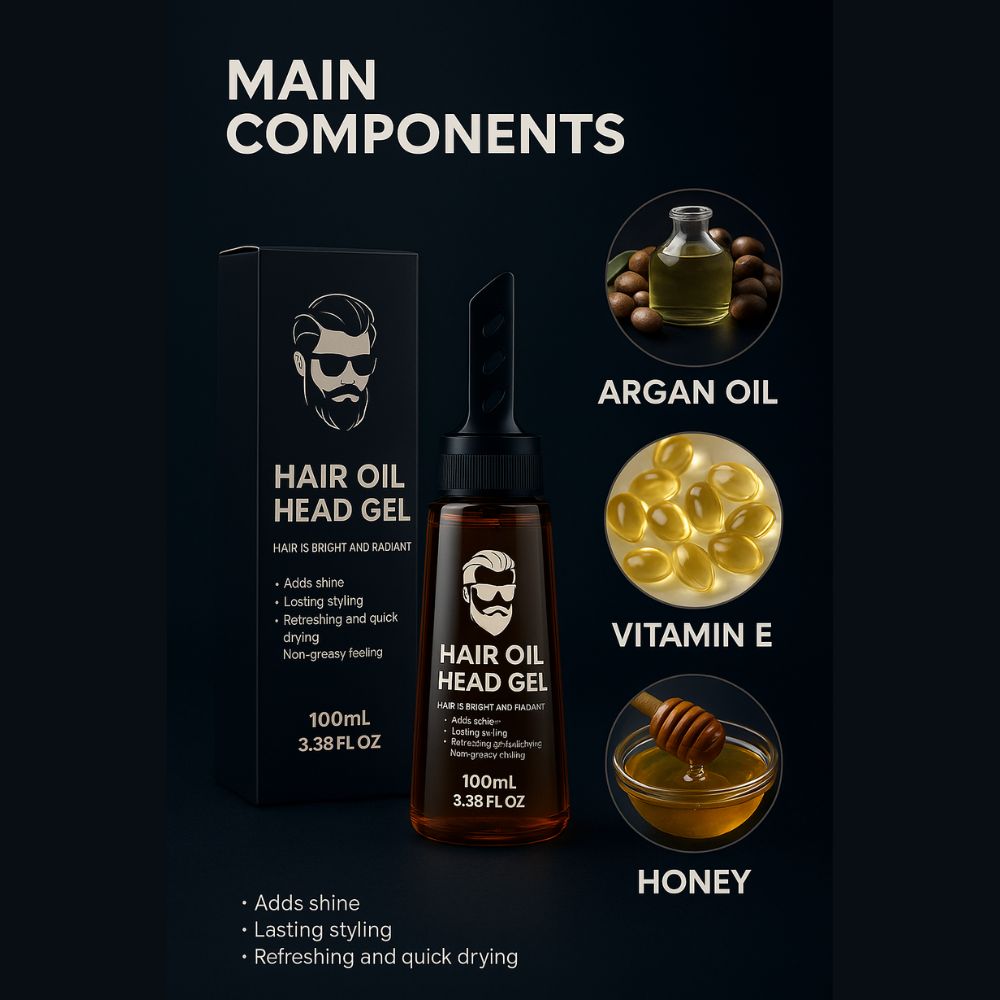 2-in-1 Hair Styling Gel and Comb - Non-Greasy Hold for Stunning Hair