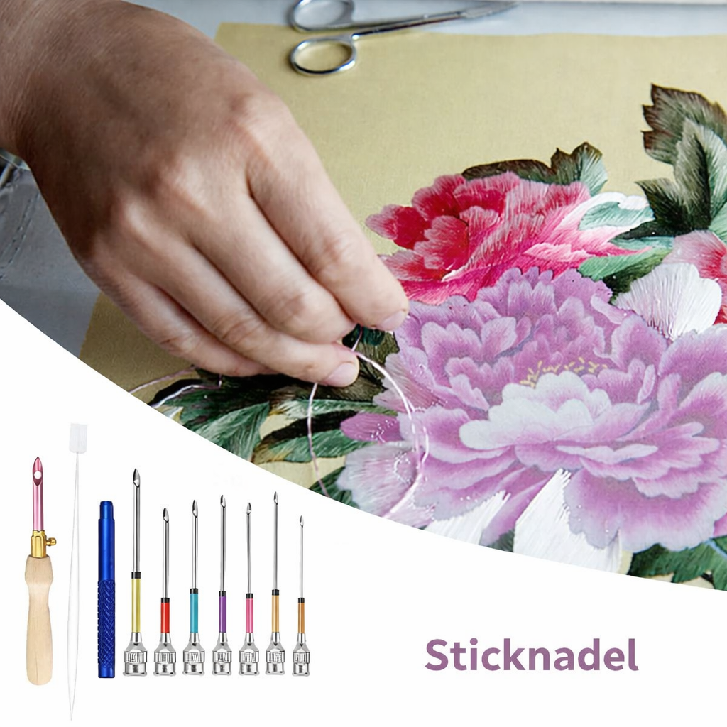 Embroidery | Comfortable Needle Kit | Ergonomic & Multifunctional | ThreadEase