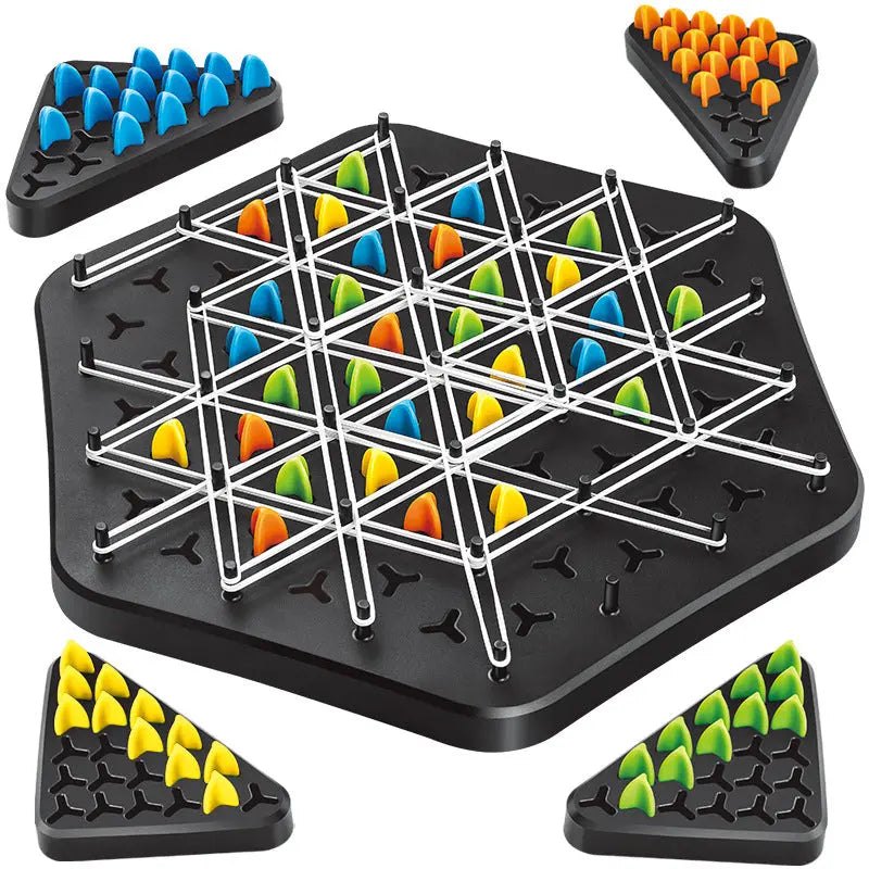 Chain Triangle Puzzle Game – Sophisticated Logic Game for 2–4 Participants