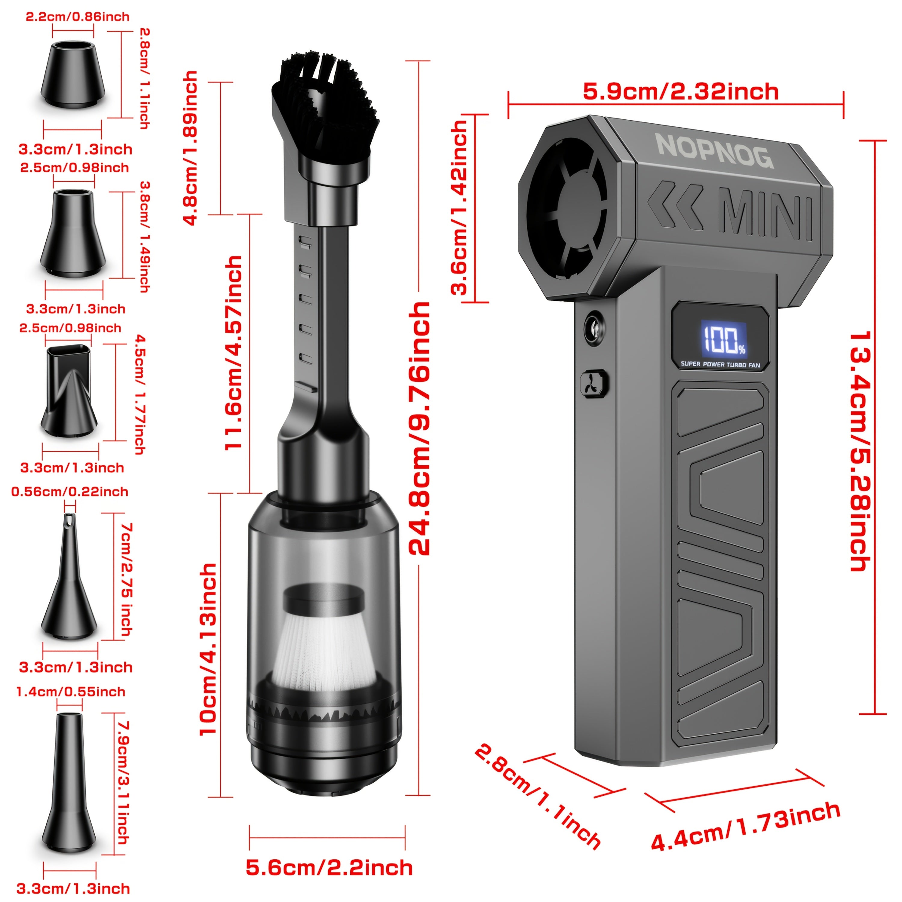 2-in-1 Air Blower and Mini Vacuum Cleaner