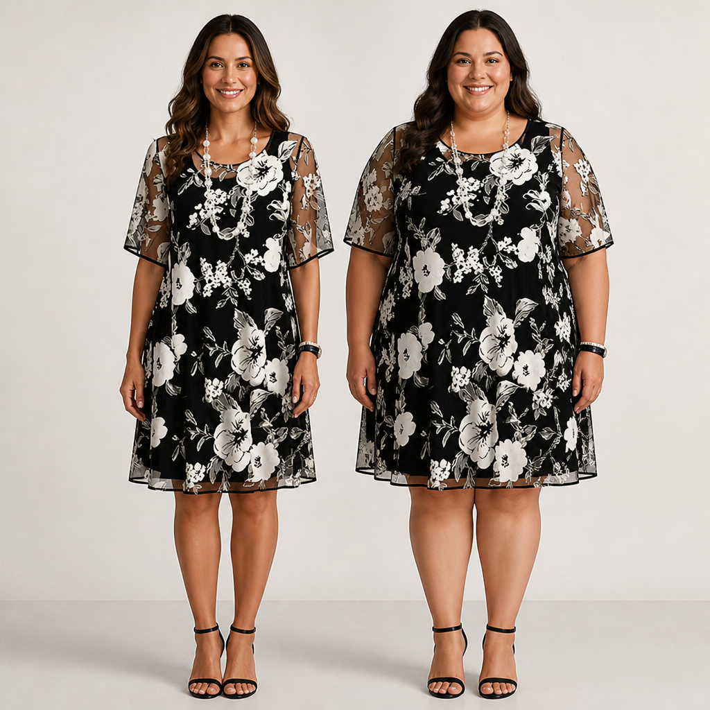 LumaLuxe™ Floral Chiffon Dress — Feel Cool, Confident, and Effortlessly Stunning All Day Long