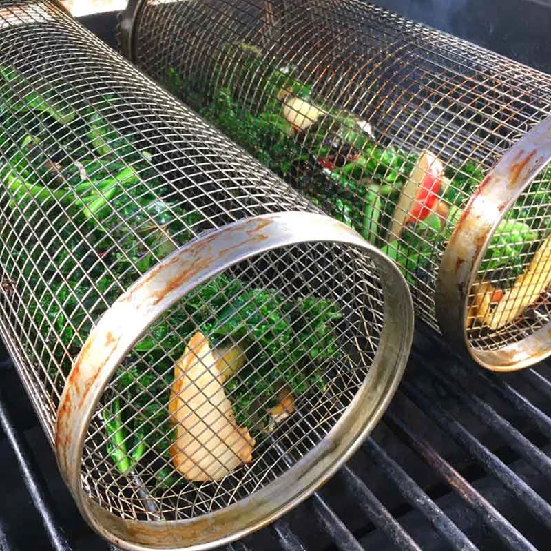 BBQ Cooking Basket | 360° Rotatable | Uniform Heat | Stainless Steel Build | GrillMaster