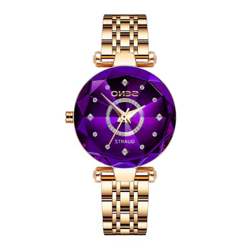 Women's Stainless Steel Watch with Gradient Sunburst Dial by LumaAstra