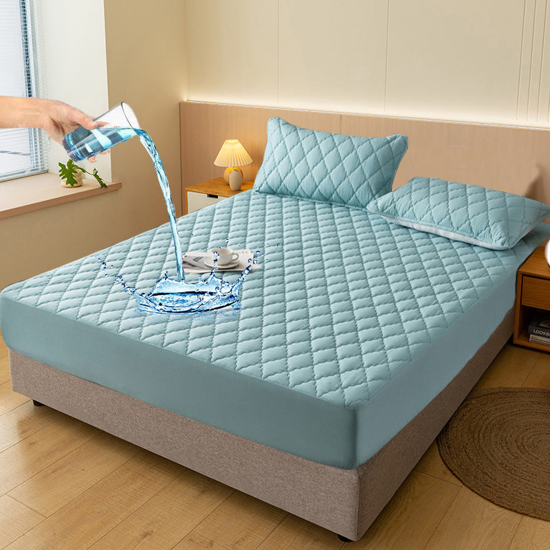 FortiRest™ Bedding Set — Sleep Soundly with Plush, Waterproof Protection That Never Shifts