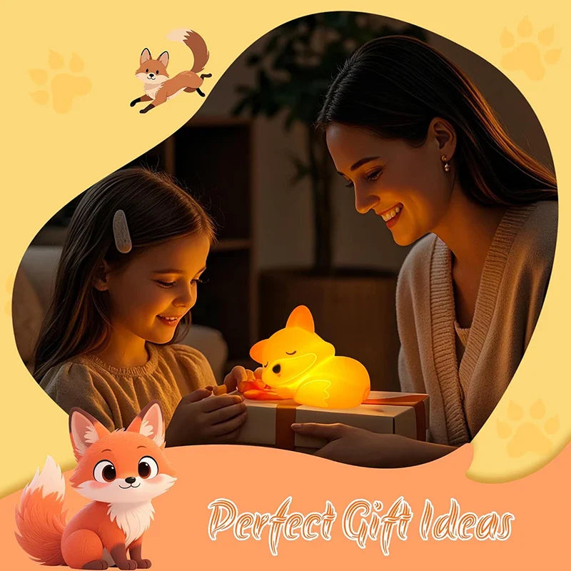 Fox-Shaped Silicone Night Lamp