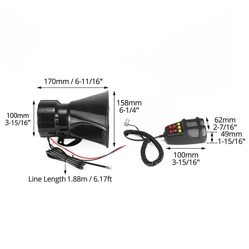 100W Alarm Horn – Transform Your Vehicle into a Fortress of Safety