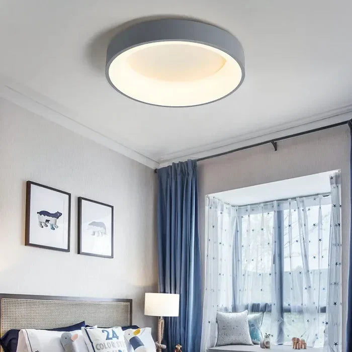Round LED Ceiling Light – Nordic Style, Warm White