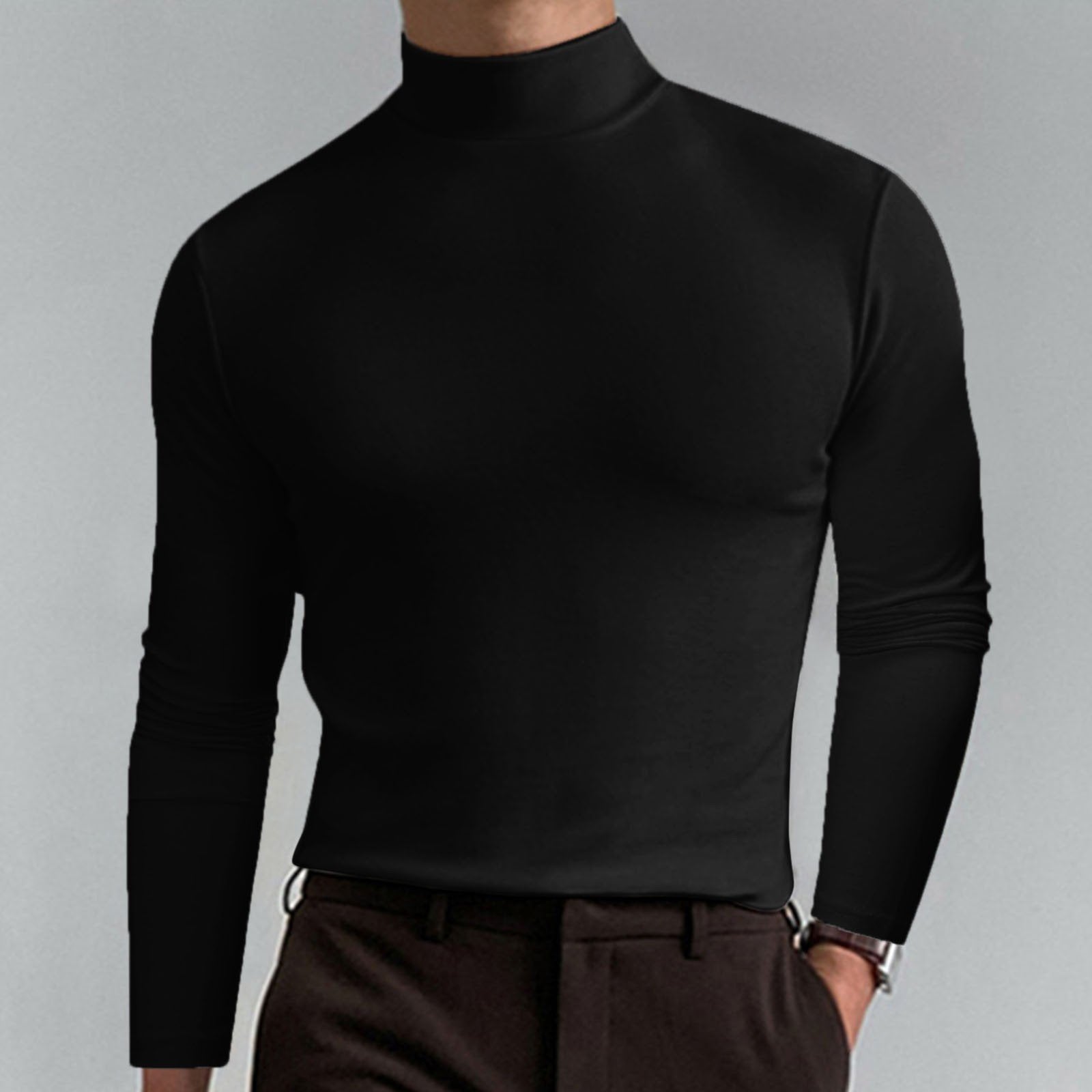 Marsilio™ – Slim-Fit Sculpting Mock Turtleneck for Men