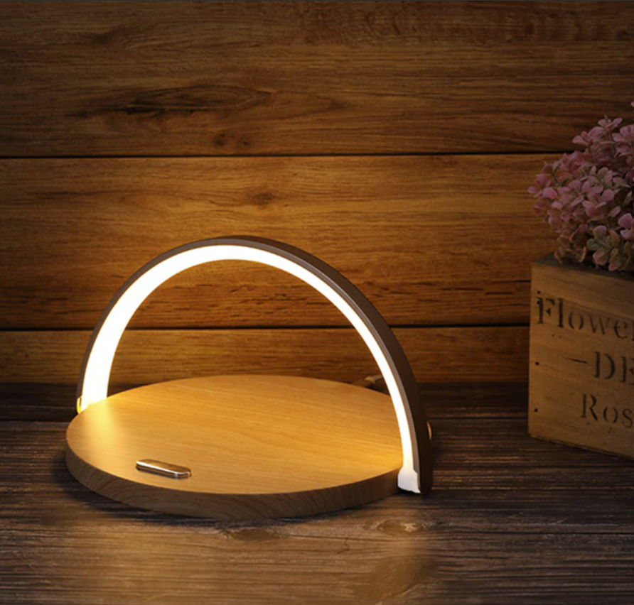 LED Nightstand Lamp with Wireless Charging Pad