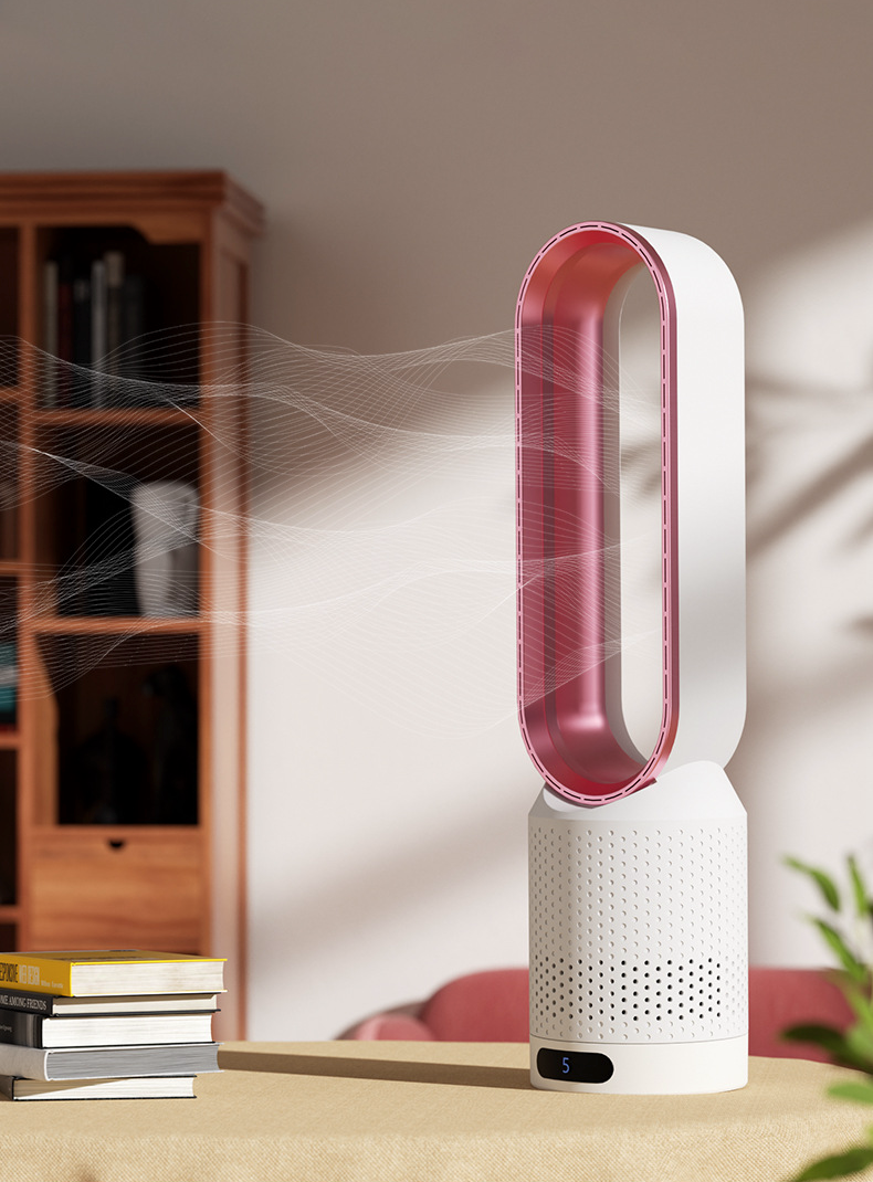 Smart Air Purifier Fan with Bladeless Design and 3-in-1 Cooling