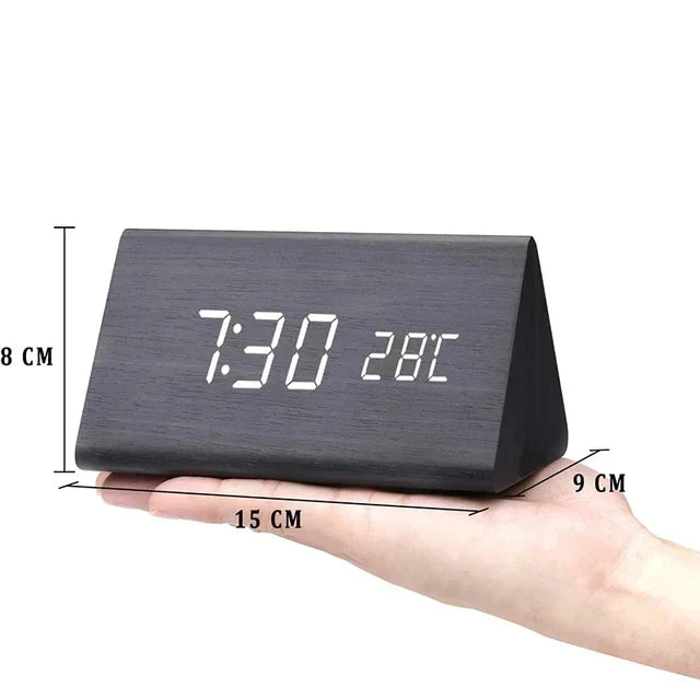 Voice-Controlled LED Clock – Sleek Design for Minimalist Spaces